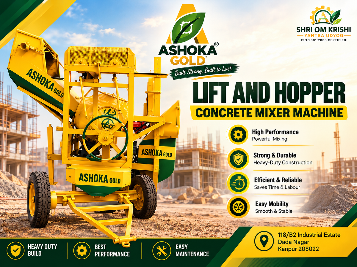 Lift and Hopper Concrete Mixture Machine