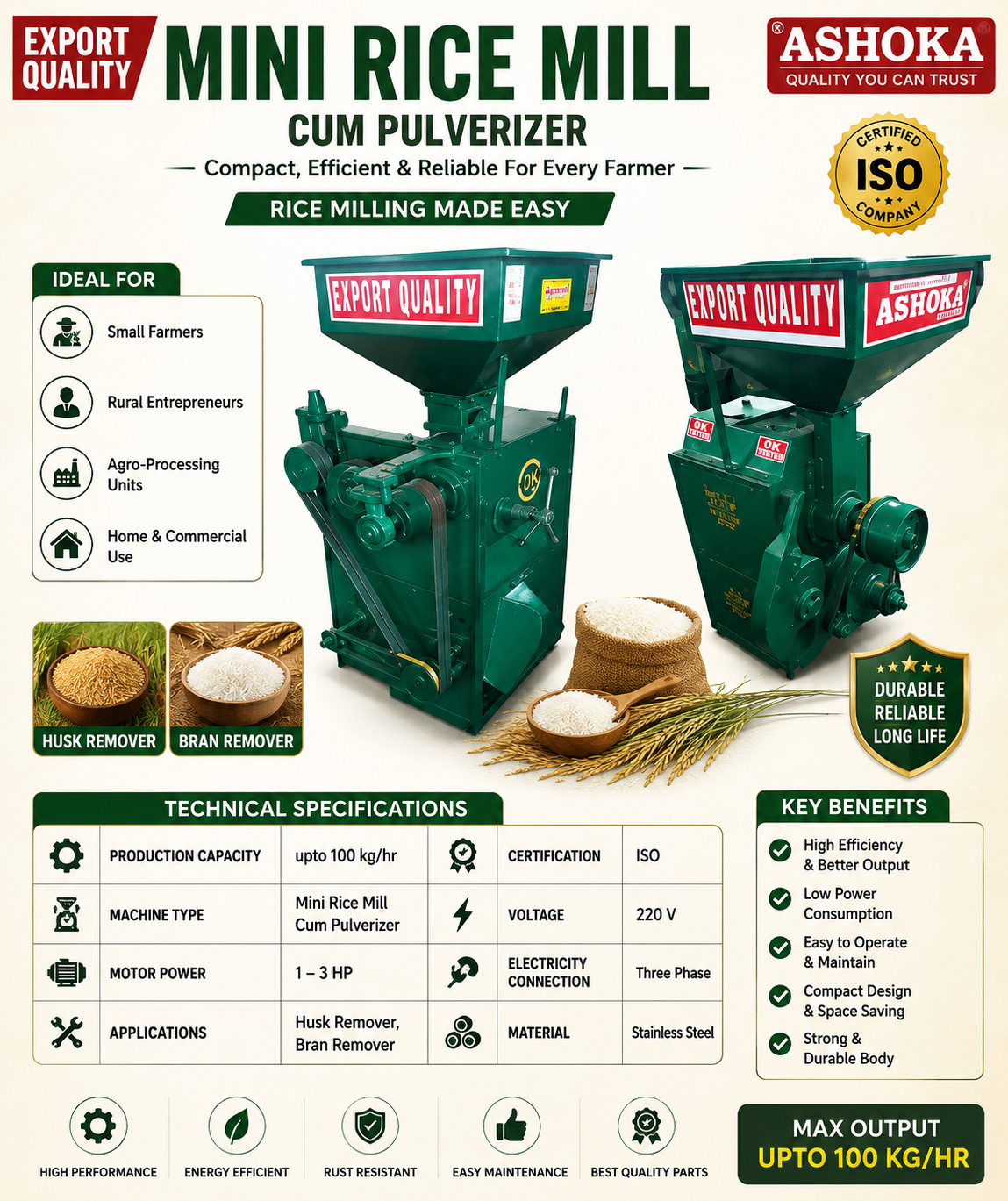 Mini Rice Mill Machine