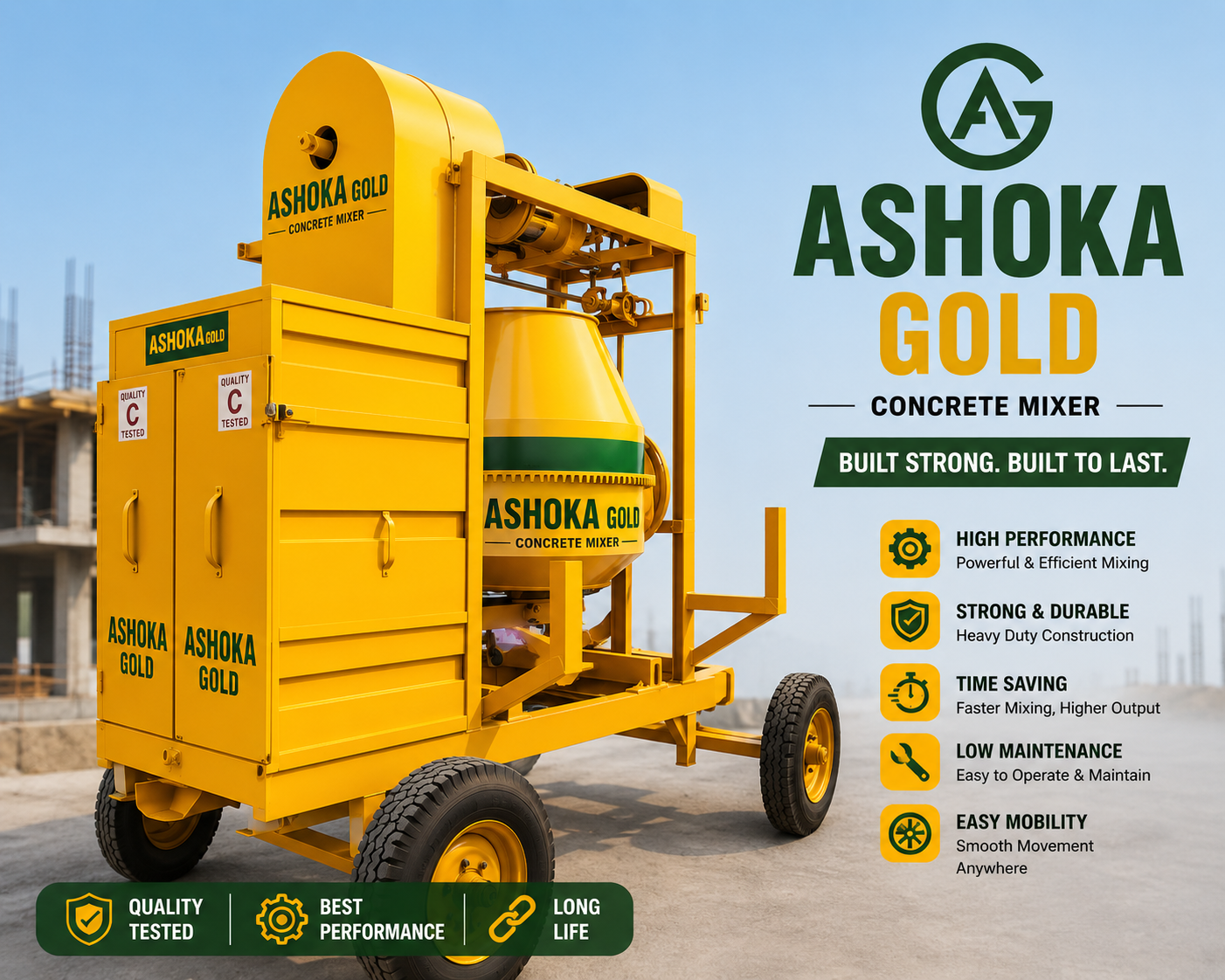Concrete Mixer Machine With Lift